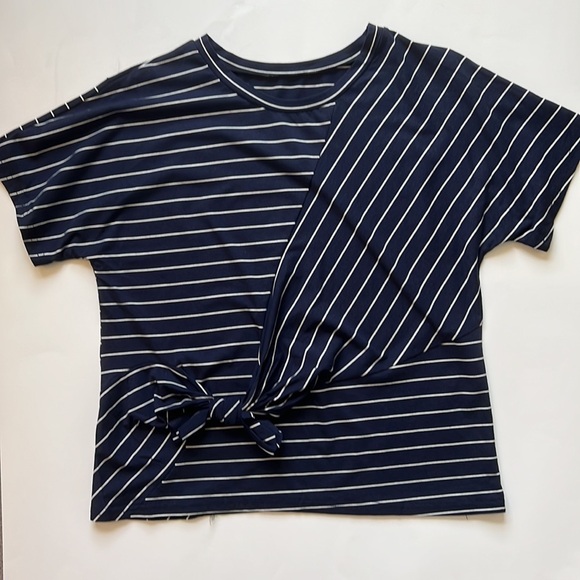 Geometric Lines T-shirt Navy Blue S - Picture 3 of 6